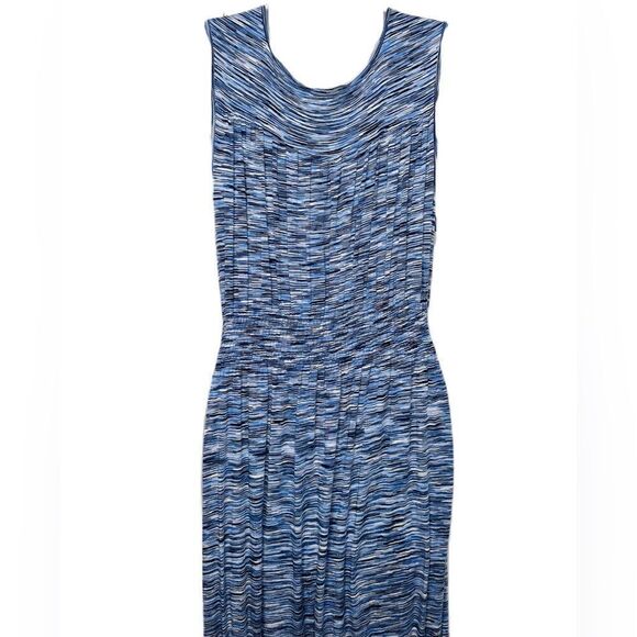 Spense Sleeveless Maxi‎ Dress Size Medium Blue & White Pattern - Picture 5 of 16